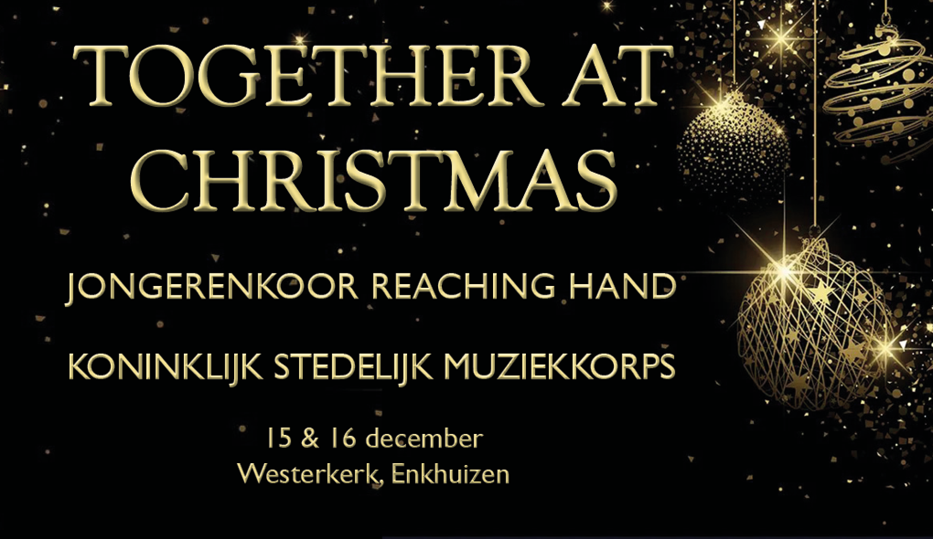 Together at Christmas - Reaching Hand en het Koninklijk Stedelijk Muziekkorps banner